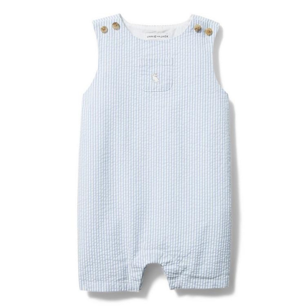 Janie and Jack seersucker striped romper